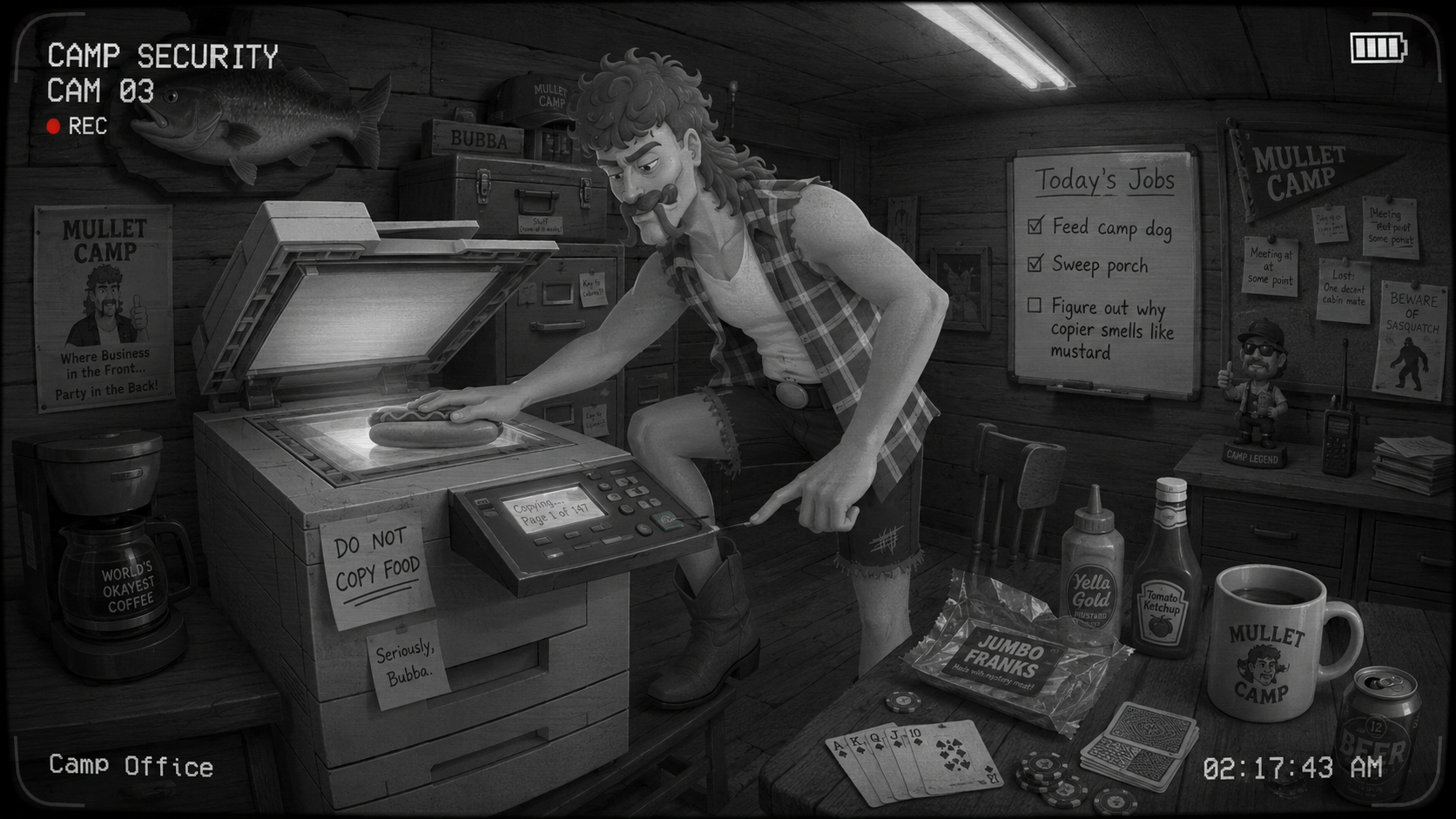 You are currently viewing Camp Security Footage #001: The Hot Dog Copier Incident